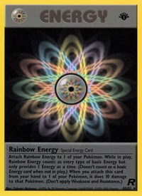 Rainbow Energy 80/82 Team Rocket 1st Edition Pokémon card