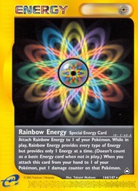 Rainbow Energy 144/147 Aquapolis Reverse Holo Pokémon card