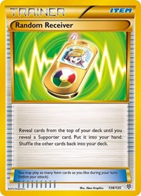 Random Receiver 138/135 Plasma Storm Pokémon card