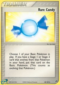 Rare Candy 88/100 EX Sandstorm Reverse Holo Pokémon card