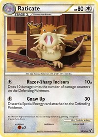 Raticate 34/90 · Reverse Holo
