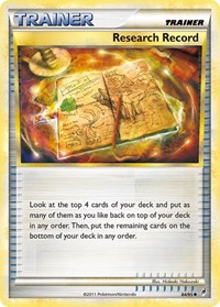 Research Record 84/95 Call of Legends Reverse Holo Pokémon card