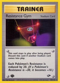 Resistance Gym 109/132 Gym Challenge 1st Edition Pokémon card
