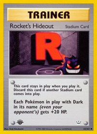 Rocket's Hideout 63/64 Neo Revelation 1st Edition Pokémon card