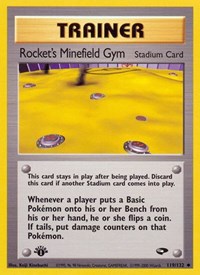 Rocket's Minefield Gym 119/132 Gym Challenge 1st Edition Pokémon card
