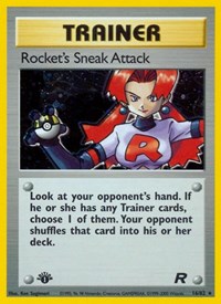 Rocket's Sneak Attack 16/82 Team Rocket 1st Edition Pokémon card