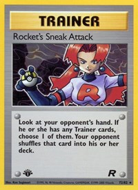 Rocket's Sneak Attack 72/82 Team Rocket 1st Edition Pokémon card