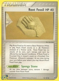 Root Fossil 92/100 EX Sandstorm Reverse Holo Pokémon card