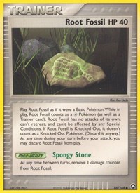 Root Fossil 86/108 EX Power Keepers Reverse Holo Pokémon card