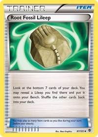 Root Fossil Lileep 87/101 Plasma Blast Reverse Holo Pokémon card