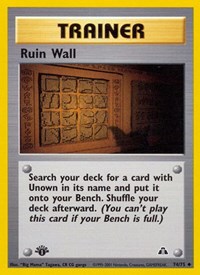 Ruin Wall 74/75 Neo Discovery 1st Edition Pokémon card