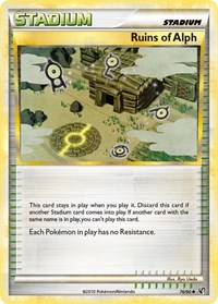 Ruins Of Alph 76/90 Undaunted Reverse Holo Pokémon card