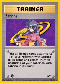 Sabrina 110/132 Gym Challenge 1st Edition Pokémon card