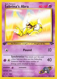 Sabrina's Abra 093/132 · 1st Edition