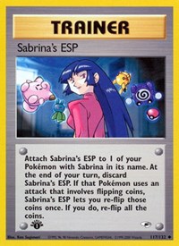Sabrina's ESP 117/132 Gym Heroes 1st Edition Pokémon card