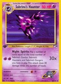 Sabrina's Haunter 058/132 · 1st Edition
