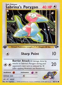 Sabrina's Porygon 098/132 · 1st Edition