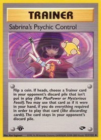 Sabrina's Psychic Control 121/132 Gym Challenge 1st Edition Pokémon card