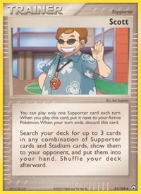 Scott 81/108 EX Power Keepers Reverse Holo Pokémon card