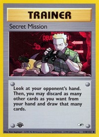 Secret Mission 118/132 Gym Heroes 1st Edition Pokémon card