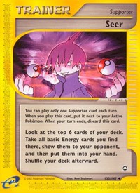 Seer 133/147 Aquapolis Reverse Holo Pokémon card