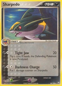 Sharpedo 38/108 · Reverse Holo