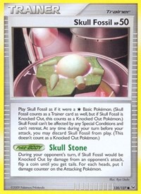Skull Fossil 120/127 Platinum Reverse Holo Pokémon card