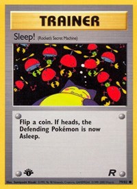 Sleep! (Rocket's Secret Machine) 79/82 Team Rocket 1st Edition Pokémon card