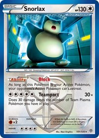 Snorlax (Team Plasma) 101/135 · Reverse Holo