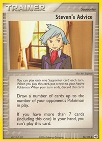 Steven's Advice 92/101 EX Hidden Legends Reverse Holo Pokémon card