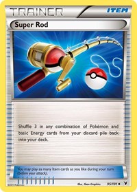 Super Rod 95/101 Noble Victories Reverse Holo Pokémon card