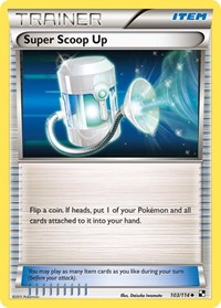 Super Scoop Up 103/114 Black and White Reverse Holo Pokémon card
