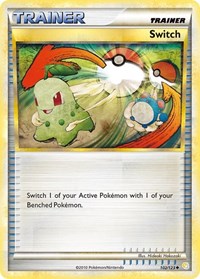 Switch 102/123 HeartGold SoulSilver Reverse Holo Pokémon card