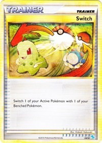Switch (Gyarados) 28/30 HGSS Trainer Kit: Gyarados & Raichu Pokémon card