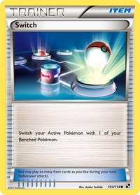 Switch 104/114 Black and White Reverse Holo Pokémon card