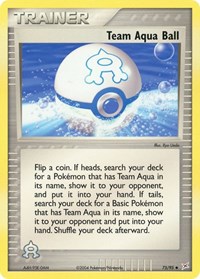 Team Aqua Ball 75/95 EX Team Magma vs Team Aqua Reverse Holo Pokémon card