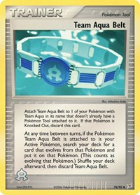 Team Aqua Belt 76/95 EX Team Magma vs Team Aqua Reverse Holo Pokémon card