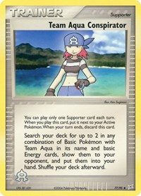 Team Aqua Conspirator 77/95 EX Team Magma vs Team Aqua Reverse Holo Pokémon card