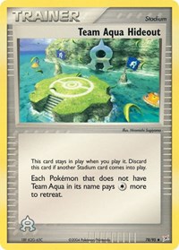 Team Aqua Hideout 78/95 EX Team Magma vs Team Aqua Reverse Holo Pokémon card