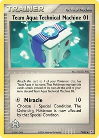 Team Aqua Technical Machine 01 79/95 EX Team Magma vs Team Aqua Reverse Holo Pokémon card