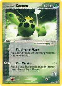 Team Aqua's Cacnea 24/95 · Reverse Holo