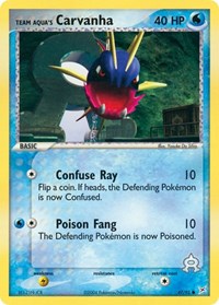 Team Aqua's Carvanha 47/95 · Reverse Holo