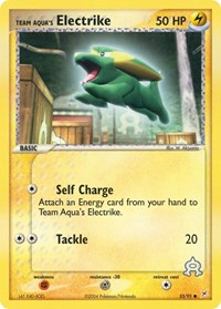 Team Aqua's Electrike 53/95 · Reverse Holo