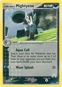 Team Aqua's Mightyena 30/95 · Reverse Holo