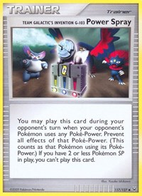 Team Galactic's Invention G-103 Power Spray 117/127 Platinum Reverse Holo Pokémon card