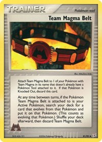 Team Magma Belt 81/95 EX Team Magma vs Team Aqua Reverse Holo Pokémon card