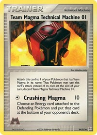 Team Magma Technical Machine 01 84/95 EX Team Magma vs Team Aqua Reverse Holo Pokémon card