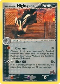 Team Magma's Mightyena 21/95