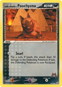 Team Magma's Poochyena 65/95 · Reverse Holo