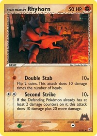 Team Magma's Rhyhorn 67/95 · Reverse Holo